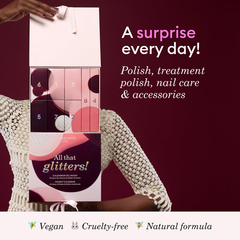 Manucurist Green Nail Polishes array with 9 shades for versatile holiday looks.