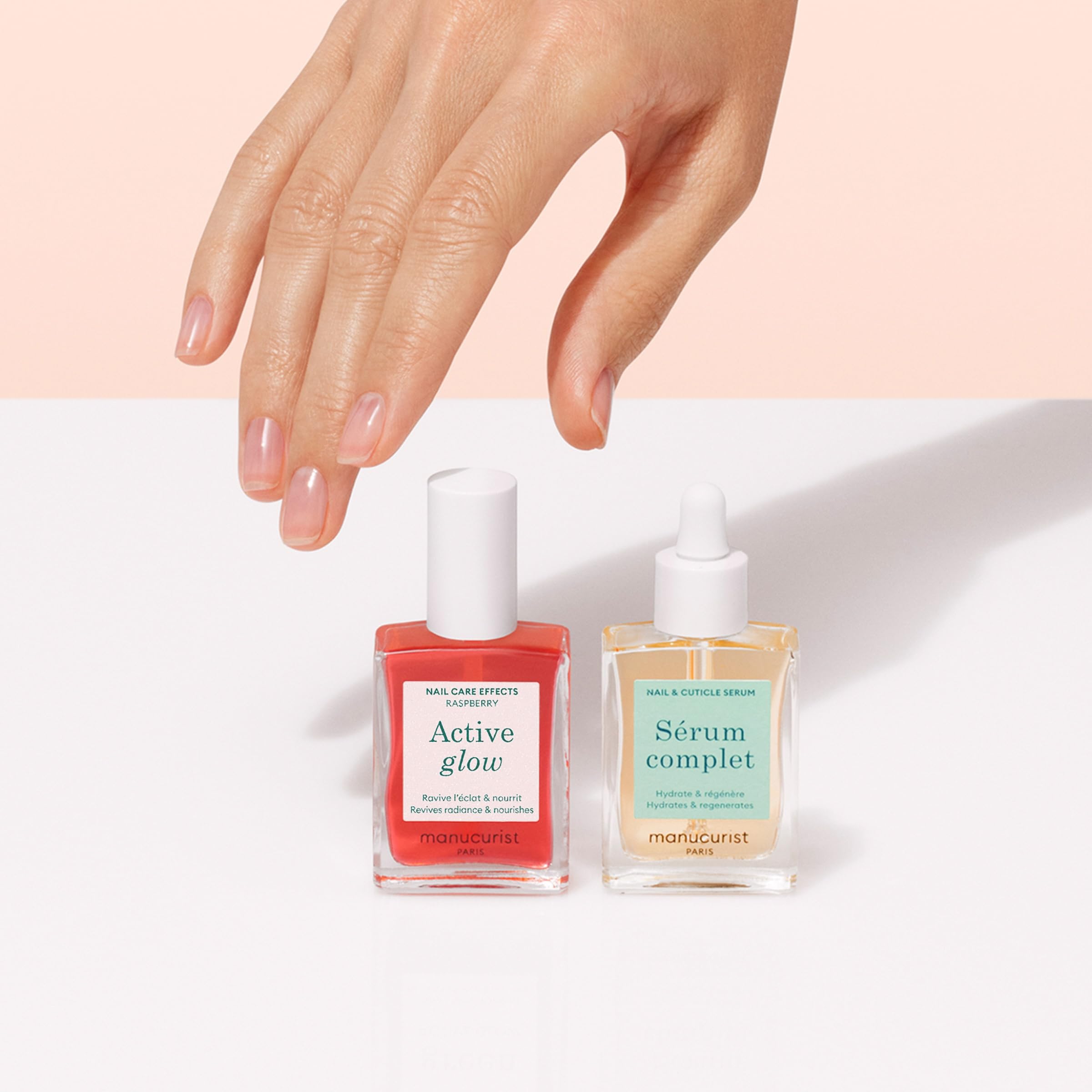 Manucurist Complete Serum close-up highlights non-oily, deeply moisturizing cuticle care.