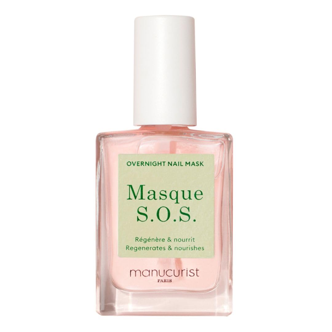 Manucurist SOS Nail Mask bottle close-up highlighting plant-based hydration