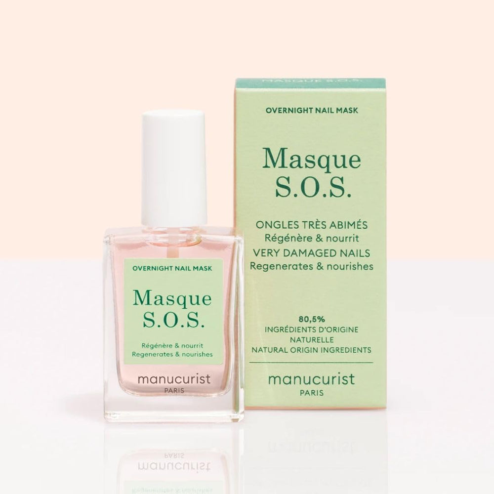 Manucurist SOS Nail Mask packaging highlights France-made care and sustainability