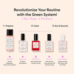 Manucurist System Green Poppy Red nail polish shown for vivid salon-perfect color at home