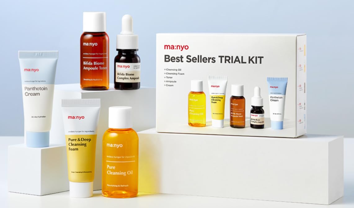 MA:NYO Bifida Biome Ampoule application highlights hydration and balanced skin texture.
