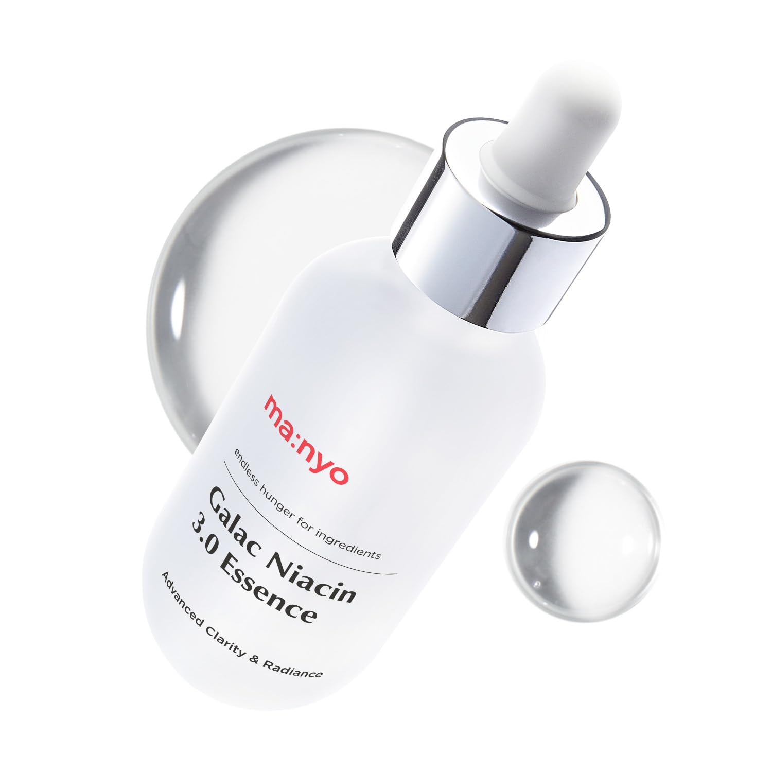 MANYO Galac Niacin 3.0 Essence bottle highlighting hydrating formula for balanced skin
