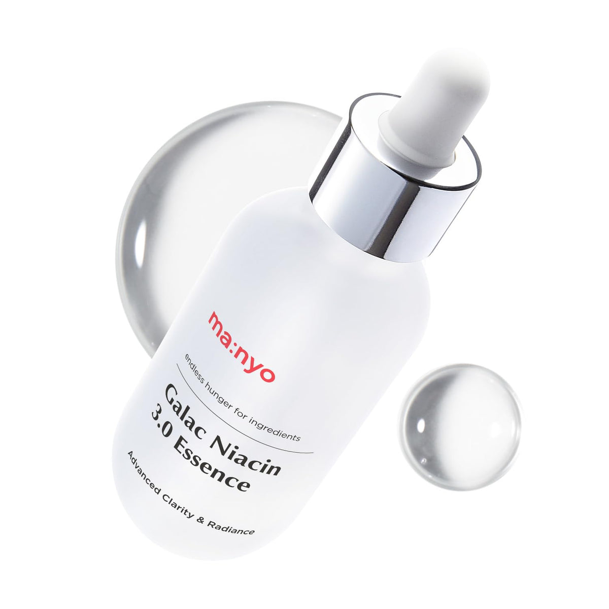 MANYO Galac Niacin 3.0 Essence bottle highlighting hydrating formula for balanced skin