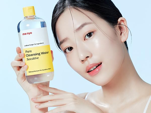 manyo pure cleansing water micelle layers reveal advanced cleansing power for makeup removal