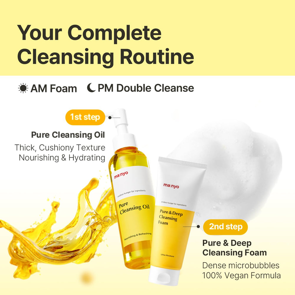 ma:nyo Pure & Deep Cleansing Foam creamy foam texture lather