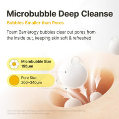 ma:nyo Pure & Deep Cleansing Foam dense bubbles reaching hidden pores for cleansing