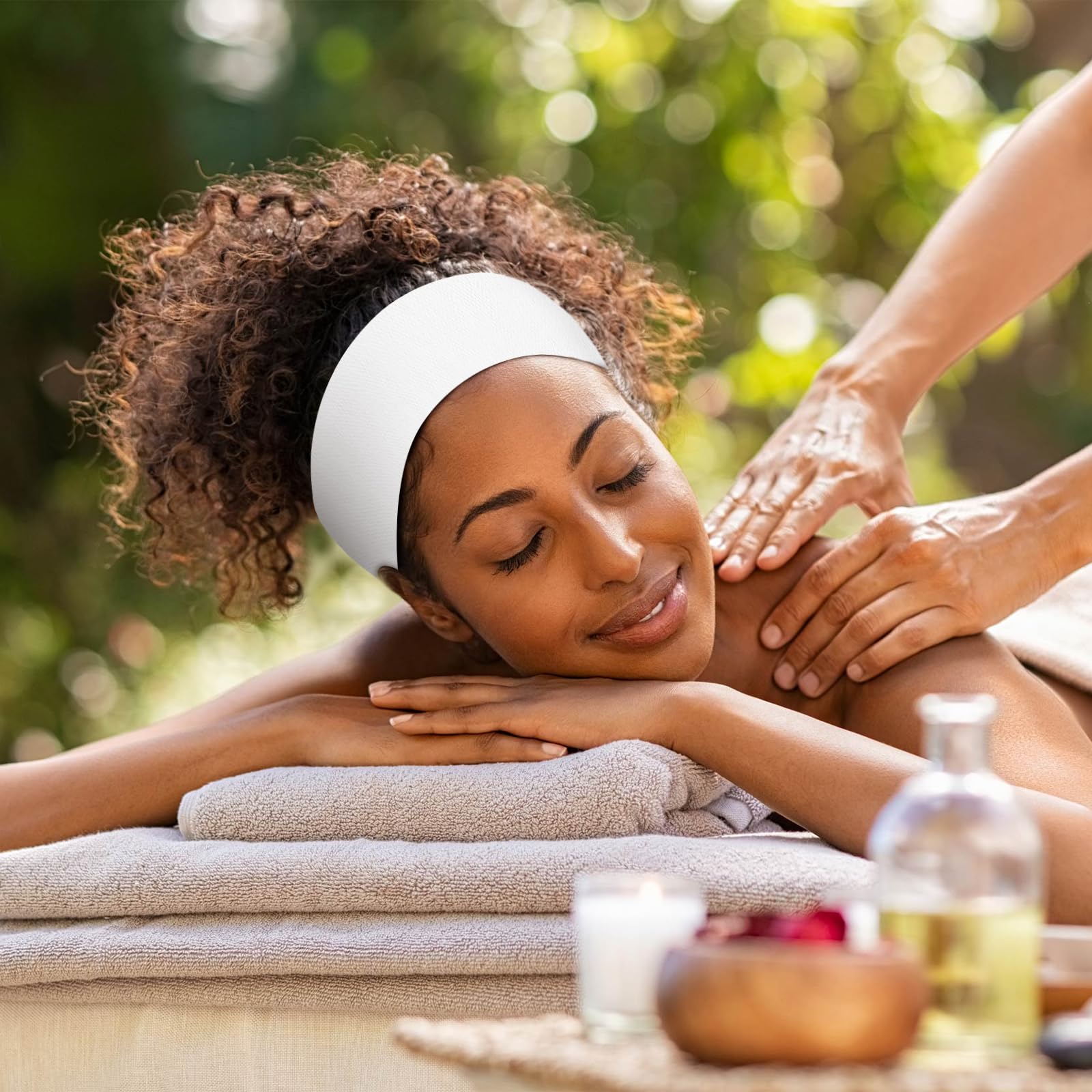 MaopaoBeauty headband hair-management-facials keeps hair away from face during treatments.