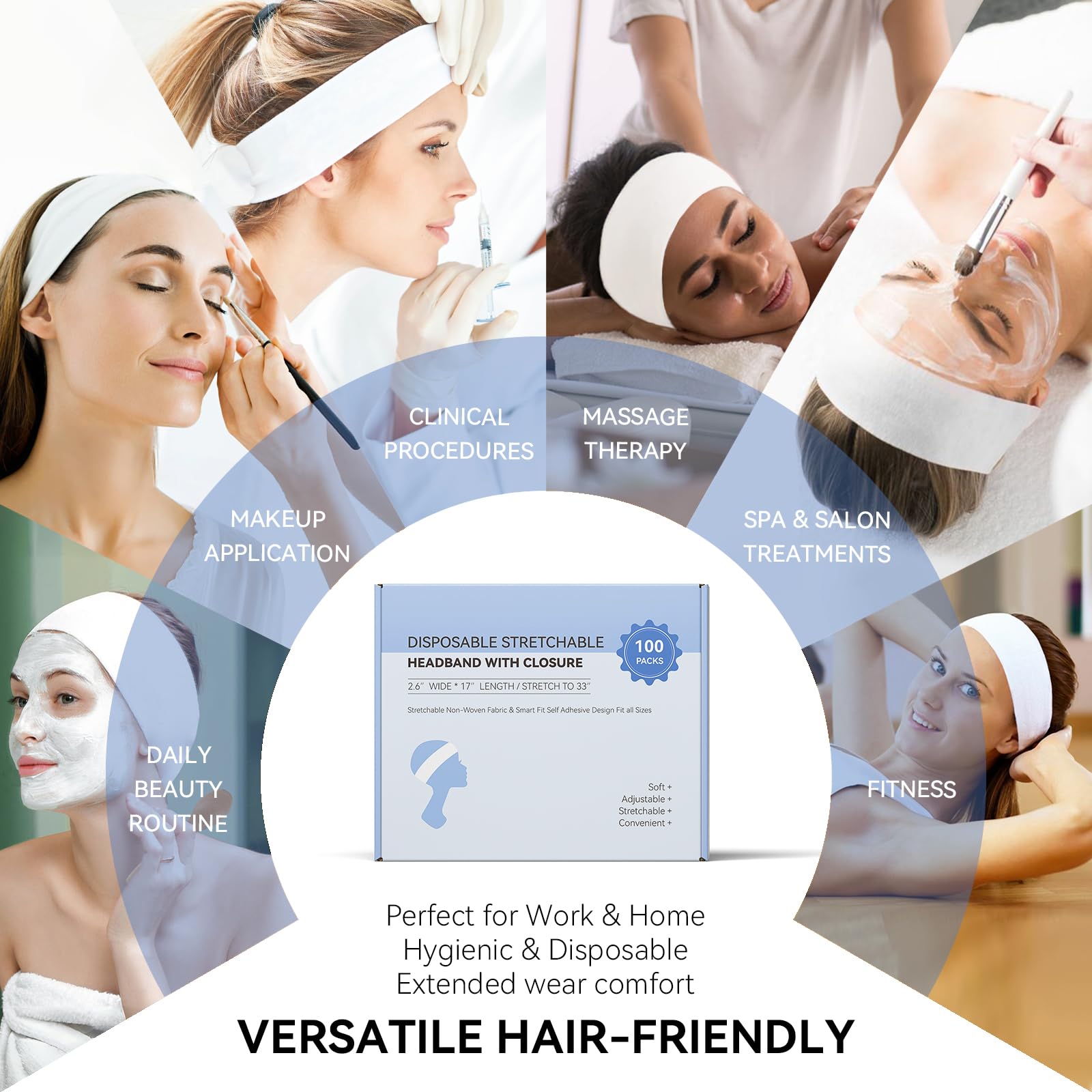 MaopaoBeauty headband hygienic-packaging keeps each band fresh for professional use.