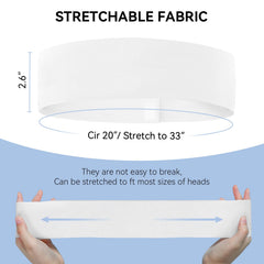MaopaoBeauty headband wide two-point-eight-inch design keeps hair away from the face with comfort.