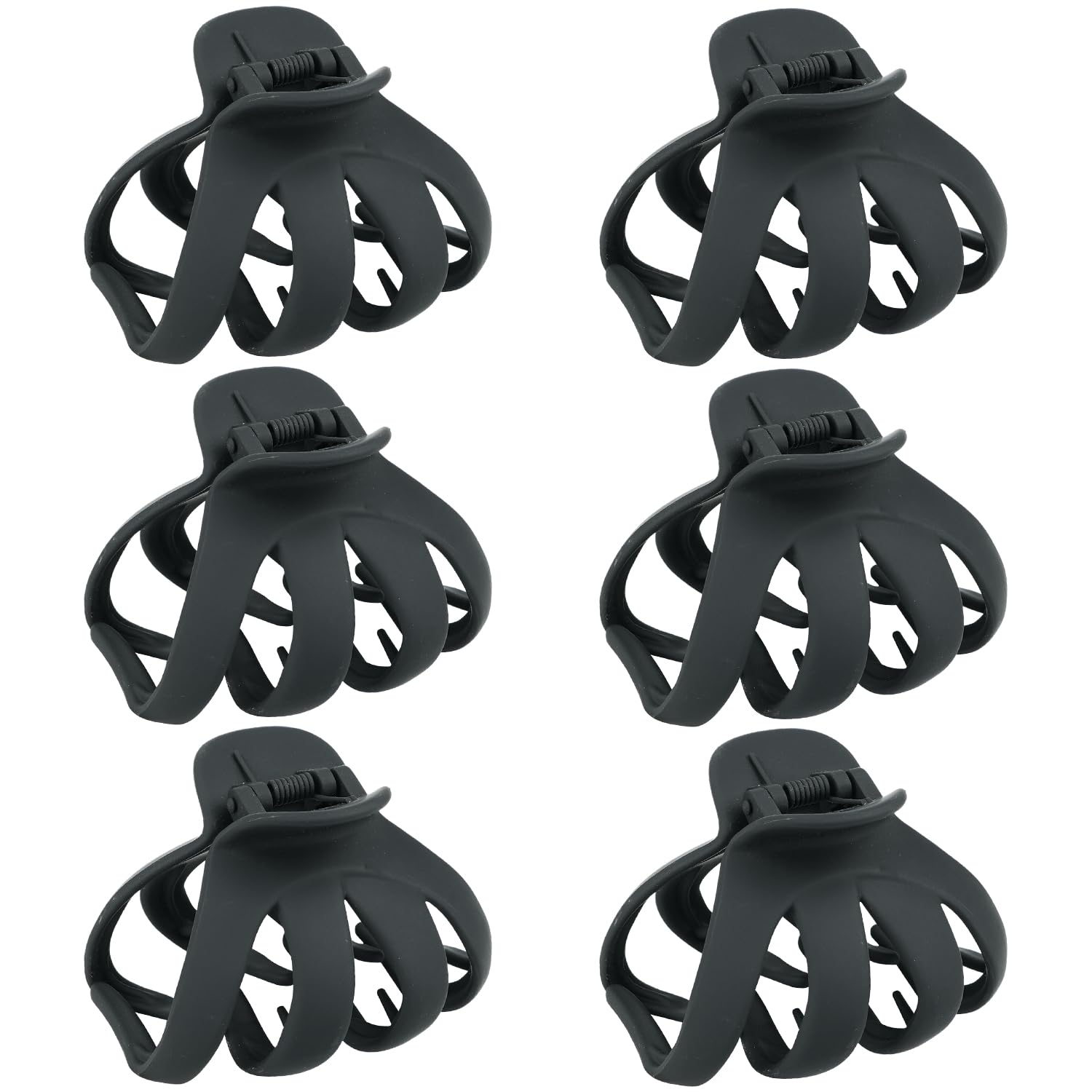 MAORULU big claw clips in matte black provide strong hold.