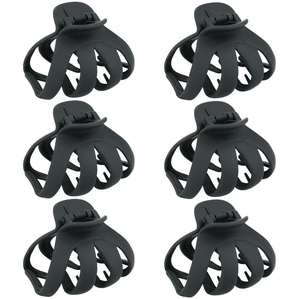 MAORULU big claw clips in matte black provide strong hold.