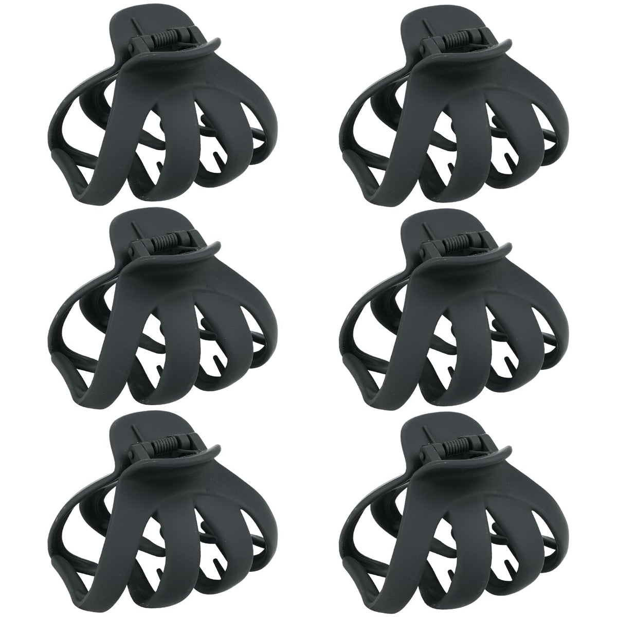 MAORULU big claw clips in matte black provide strong hold.