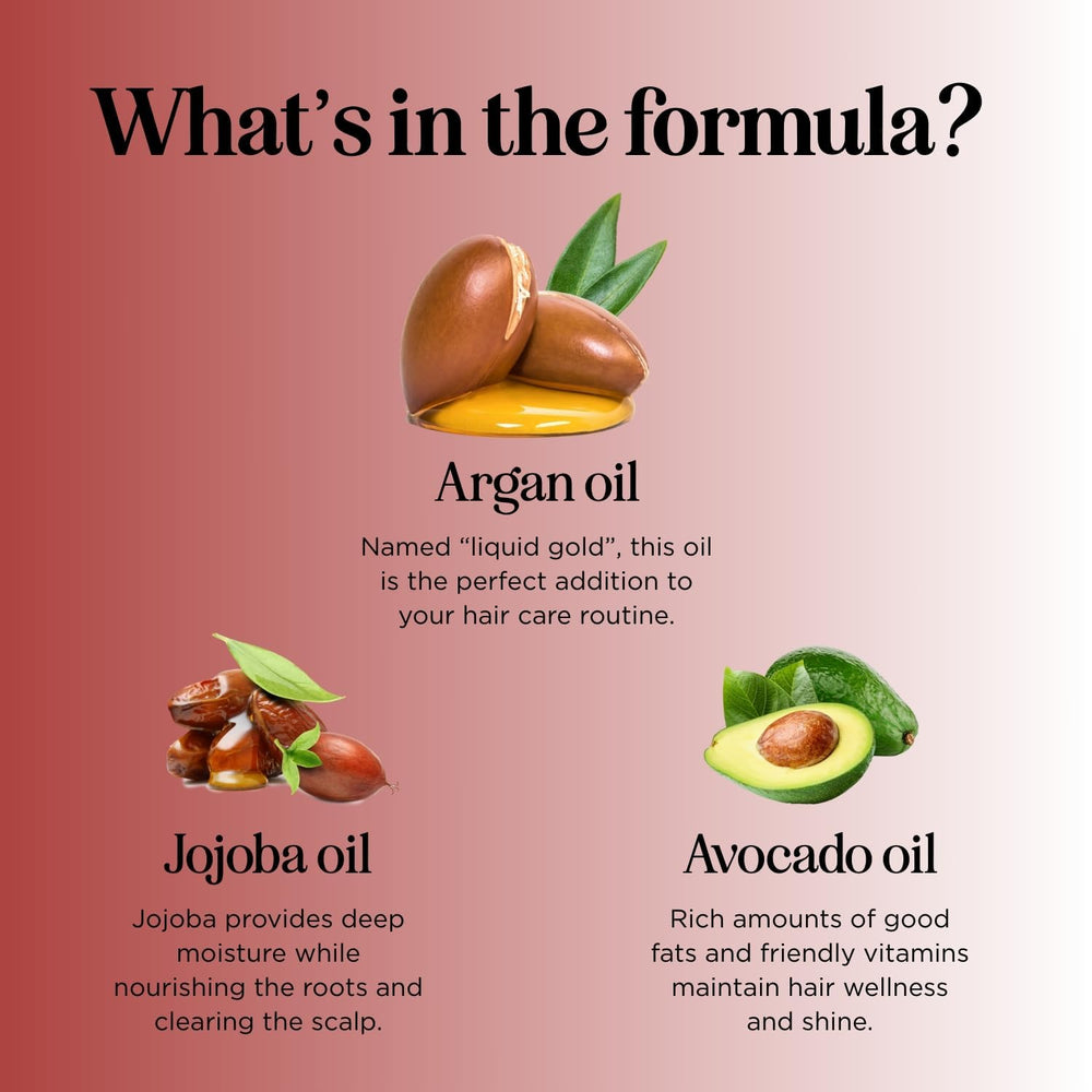 Maple Holistics Argan Oil Shampoo bottle signals frizz-control performance.