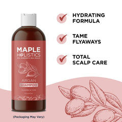 Maple Holistics Argan Oil Shampoo pump keeps daily use easy and mess-free