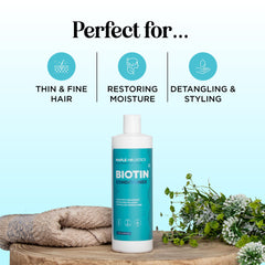 Maple Holistics biotin conditioner pump closeup showing easy dispensing