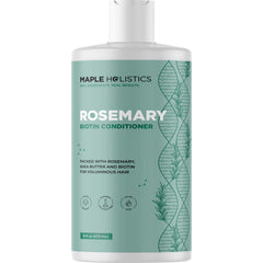 Maple Holistics Biotin Rosemary Conditioner bottle promoting fuller-looking hair.