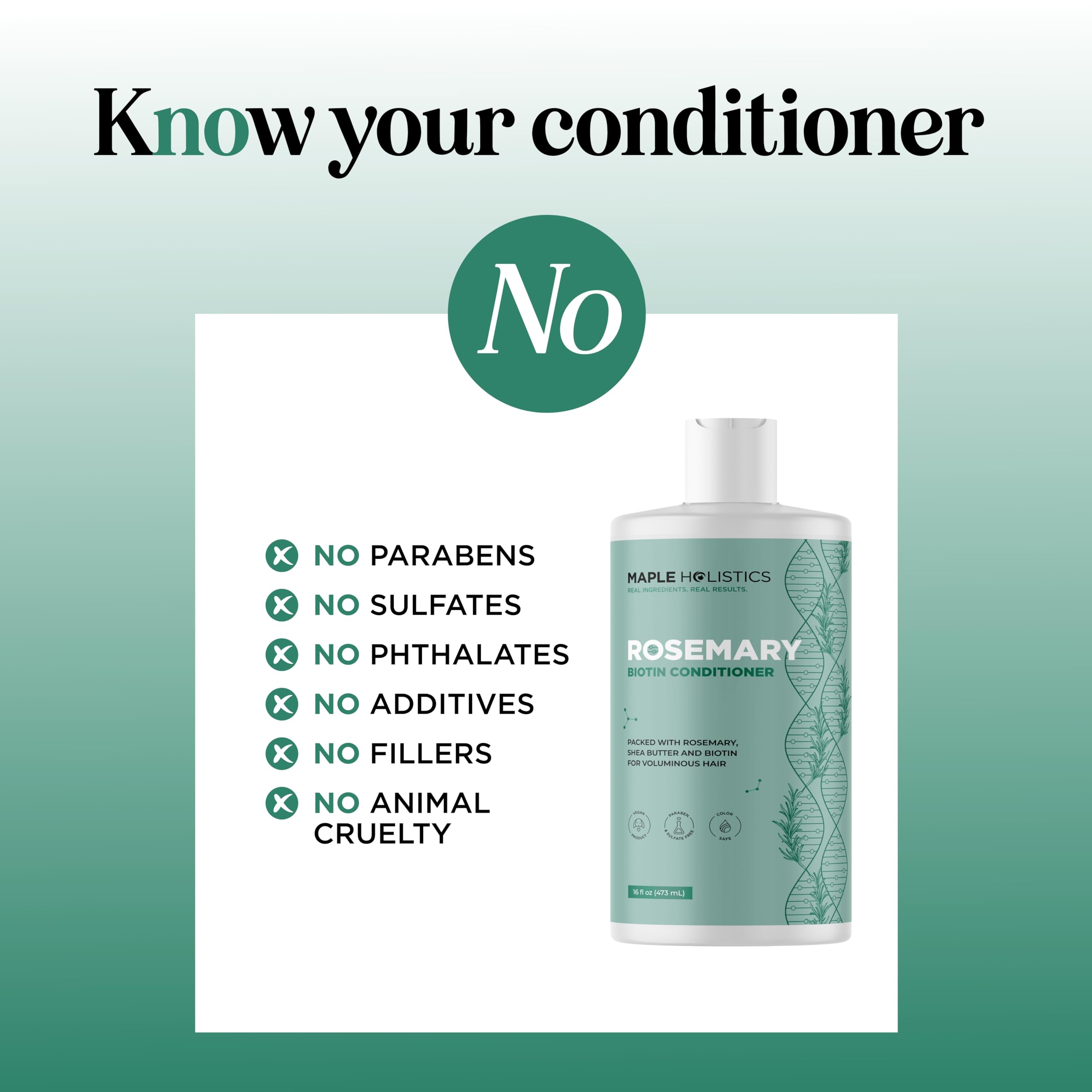 Maple Holistics conditioner pump shown for easy application.