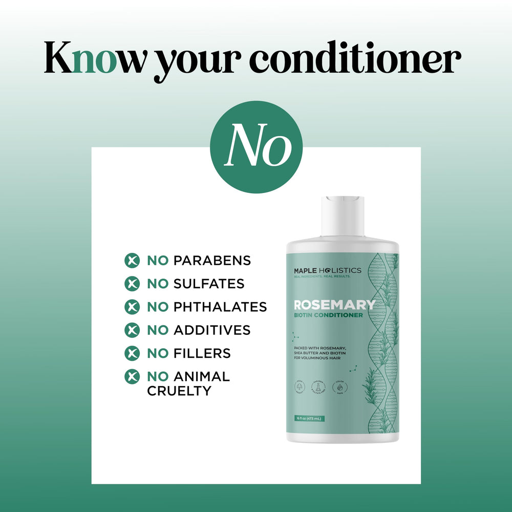 Maple Holistics conditioner pump shown for easy application.