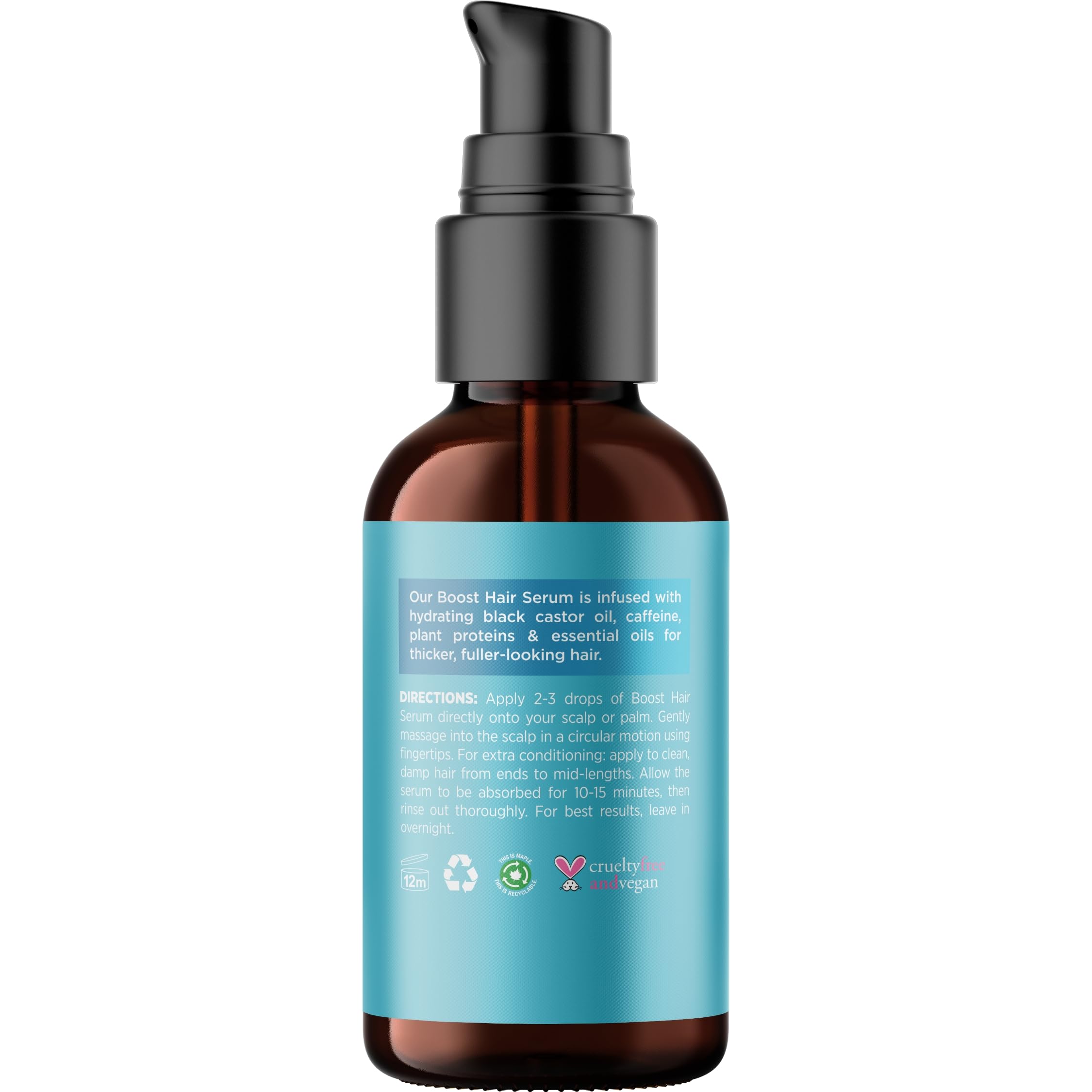 Maple Holistics bottle with ingredients visuals emphasizes natural plant-based care.