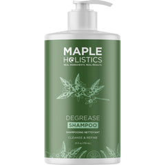 Maple Holistics clarifying shampoo bottle delivers deep cleansing for oily hair.