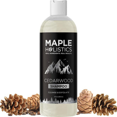 Maple Holistics cleansing shampoo dry scalp application with rich lather and hydrating cleanse.