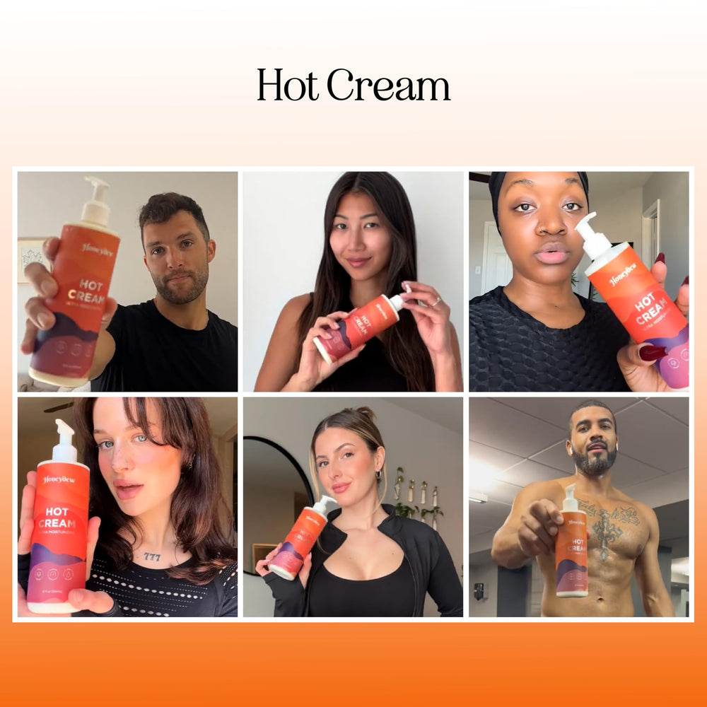 Maple Holistics Hot Cream Sweat Enhancer cream texture closeup showing hydration and warmth.