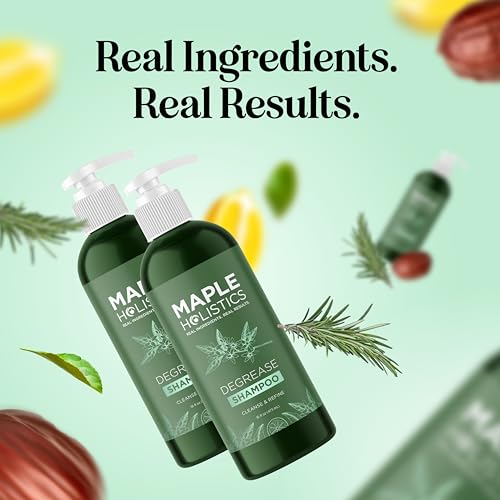 Maple Holistics natural-ingredients infographic outlines rosemary, basil, lemon benefits