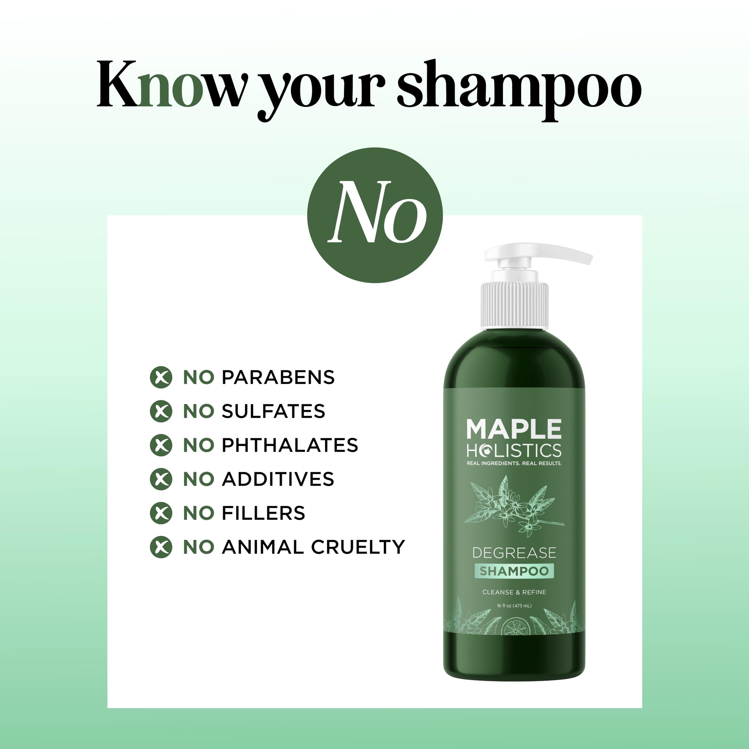Maple Holistics natural ingredients rosemary basil lemon highlight refreshing scalp care.