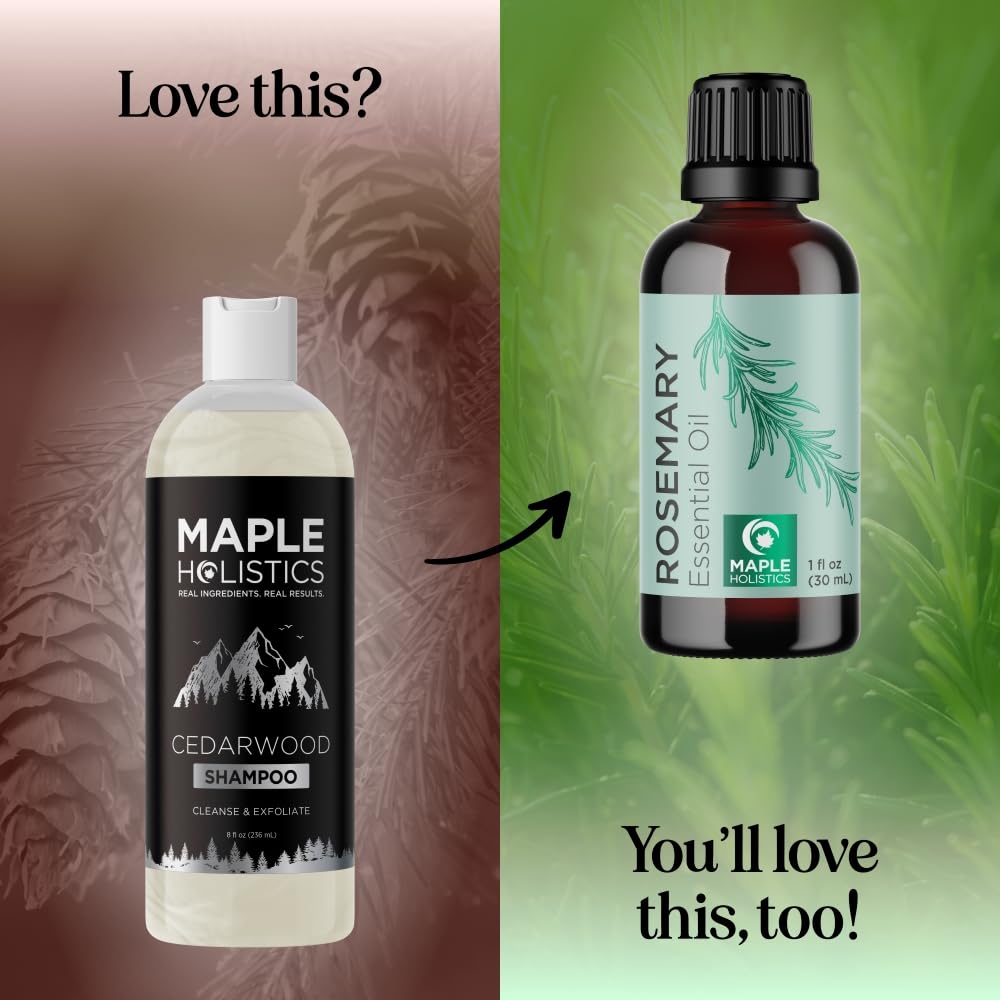 Maple Holistics sulfate-free formula label emphasizes natural ingredients for healthier hair.
