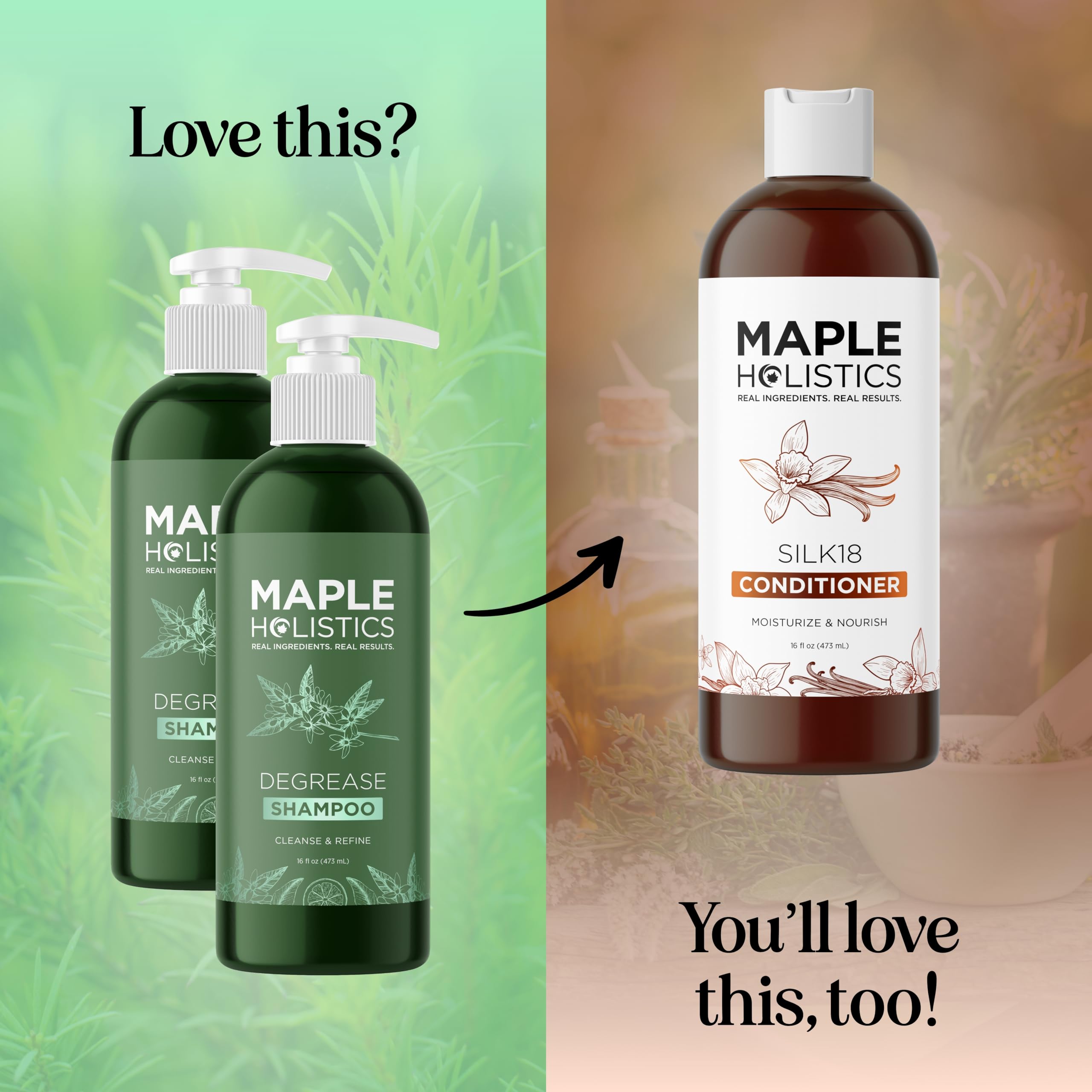 Maple Holistics oily-hair-closeup shows scalp cleansing effect