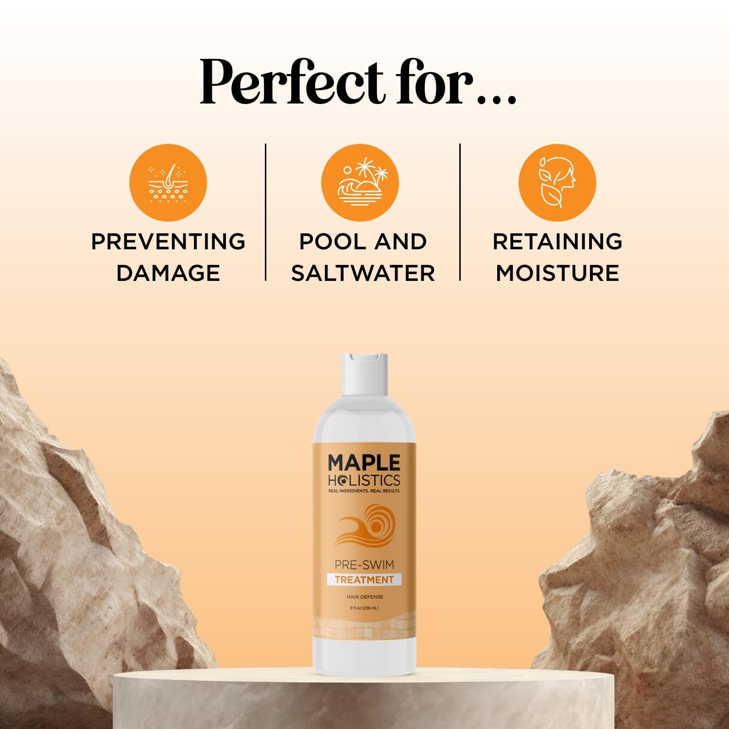 Maple Holistics pre-swim plant-amino-acids focuses on plant-based hair nourishment