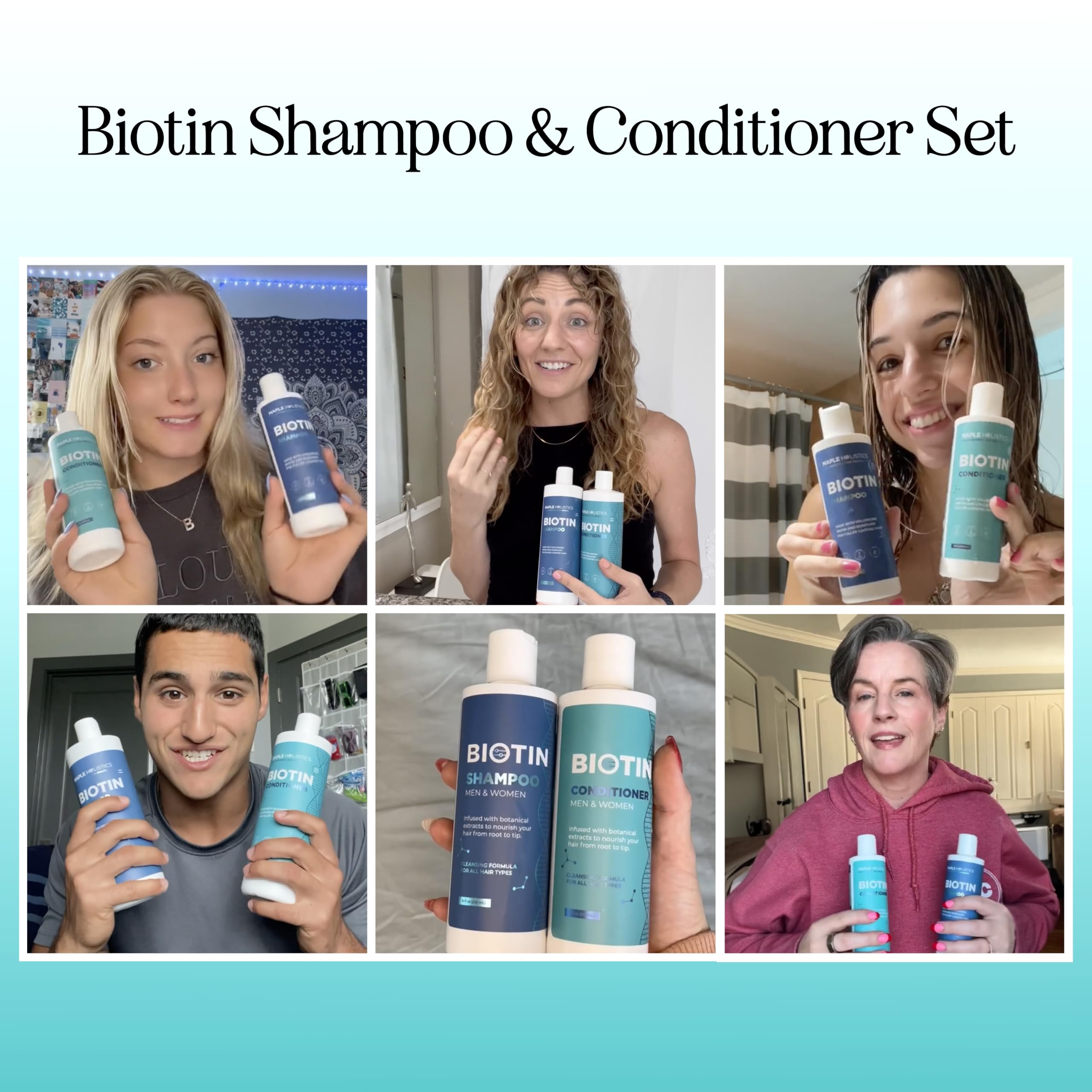 Maple Holistics Rosemary Biotin Conditioner Bottle provides nourishing care for hair fullness