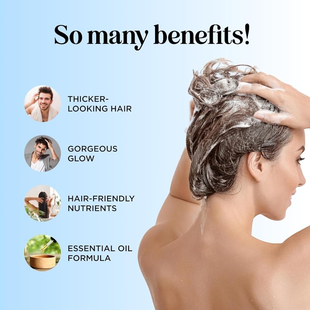 Maple Holistics rosemary-biotin-shampoo-label closeup highlights the brand and key ingredients.