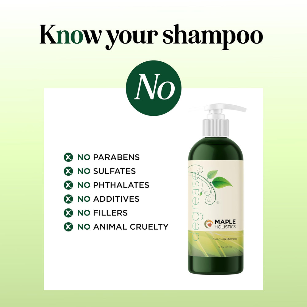 Maple Holistics Degrease rosemary-lemon oil image suggests refreshing scent and scalp clarification.