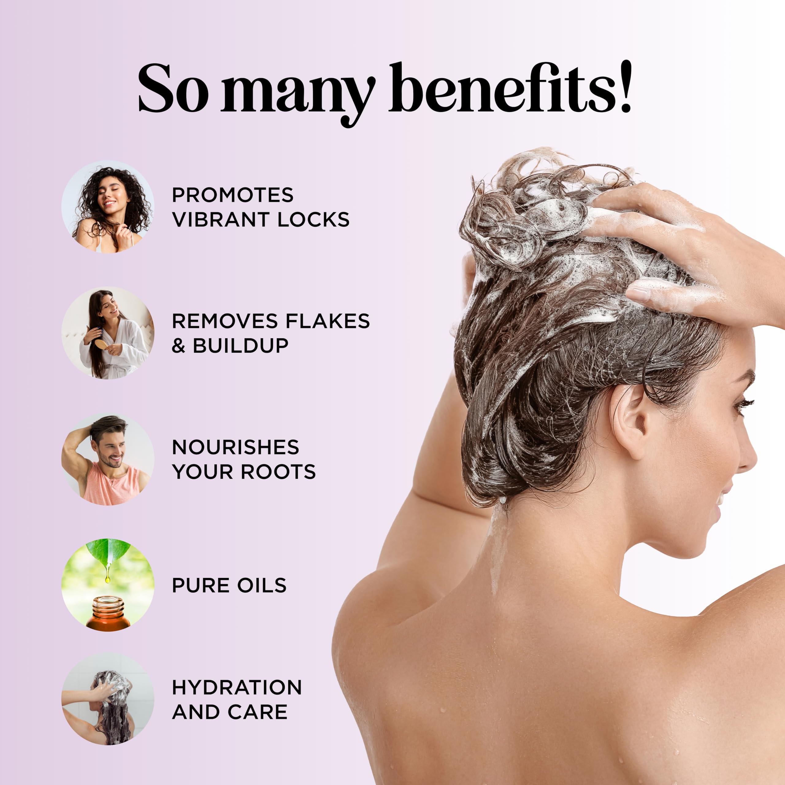 Maple Holistics Sage and Rosemary Shampoo scalp closeup captures soothing essential oil blend.