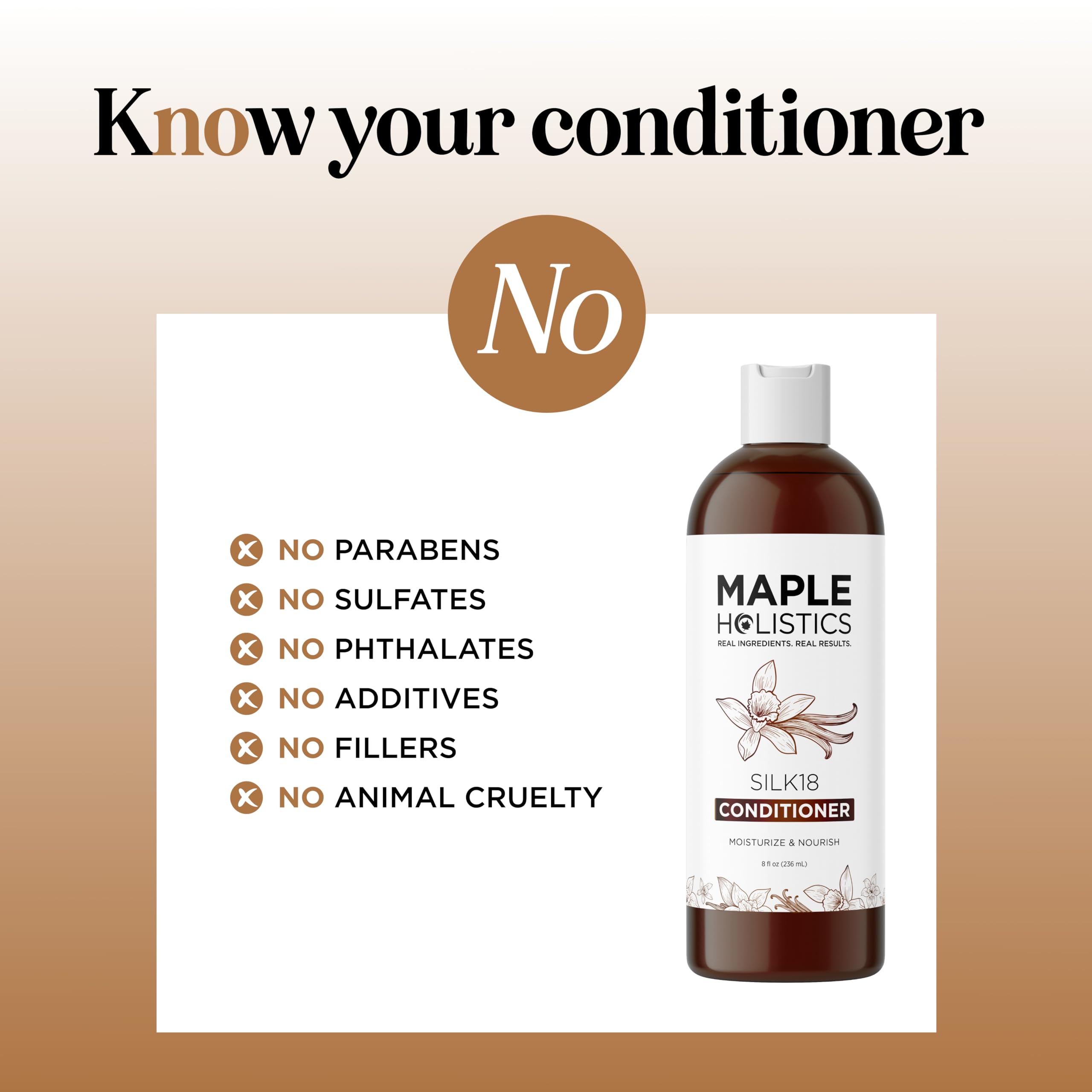 Maple Holistics Silk Protein Conditioner icon set featuring argan oil