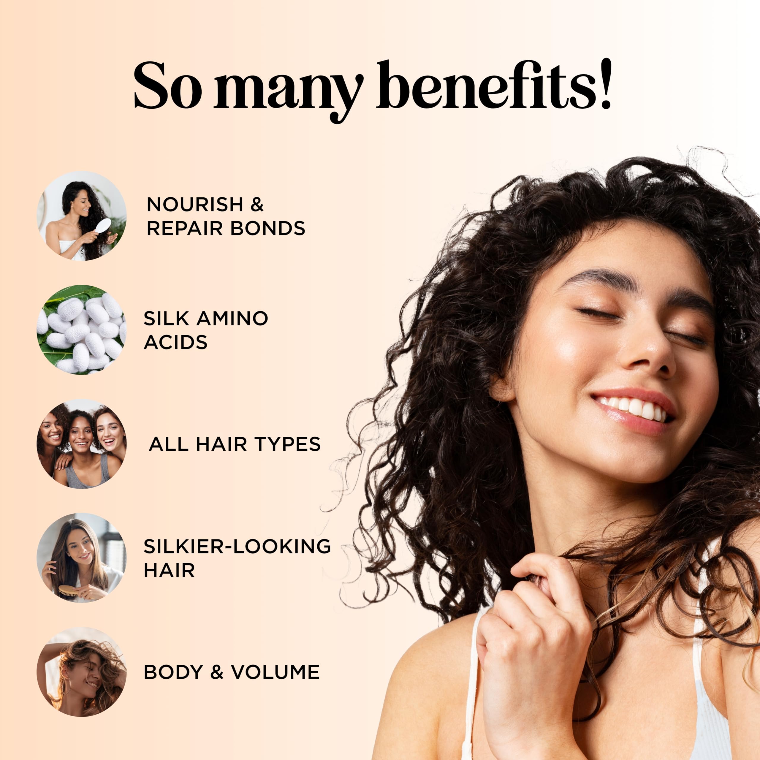 Maple Holistics Silk18 application shot emphasizing leave-in conditioning during detangling