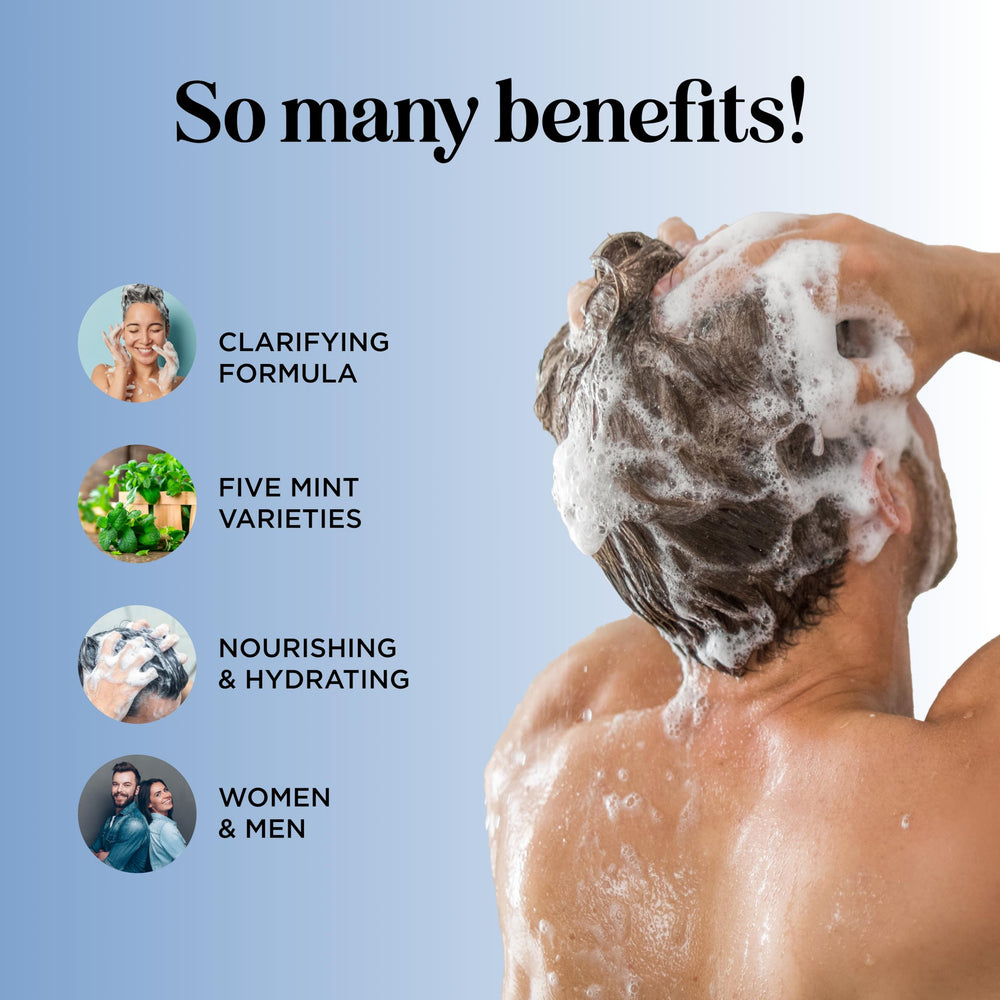 Maple Holistics mint oils image highlights five essential oils for scalp refreshment.