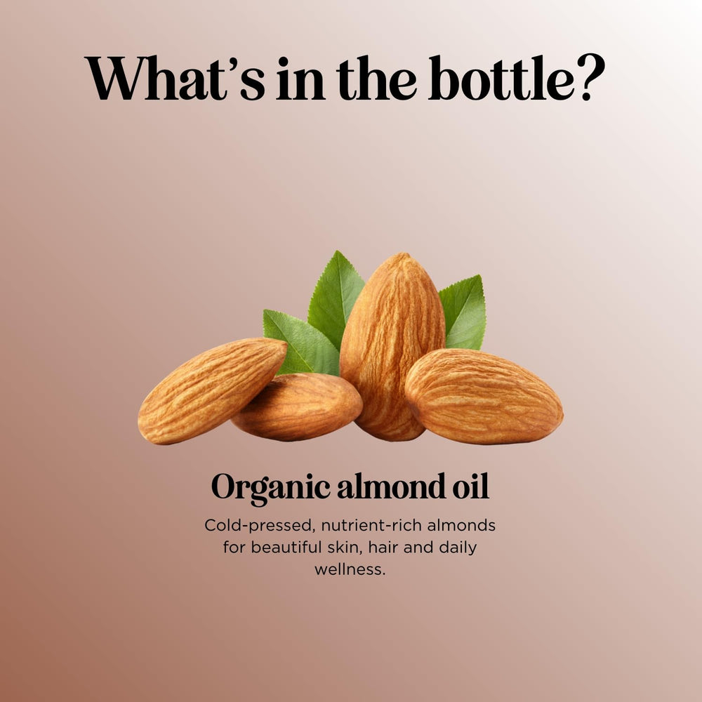 Maple Holistics Sweet Almond Oil body-oil application for moisturized skin.