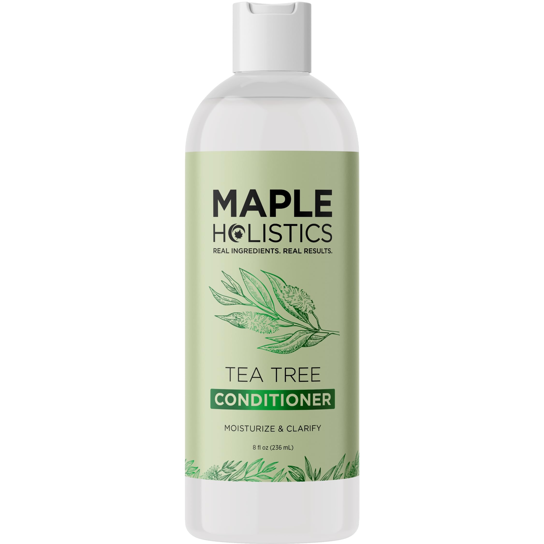 Maple Holistics Tea Tree Conditioner bathroom scene reflects daily care routine