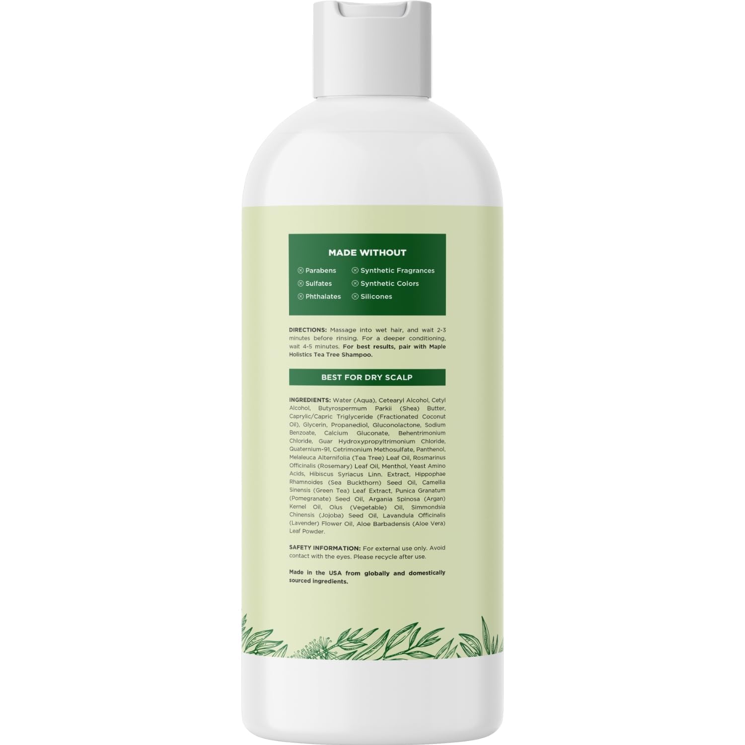 Maple Holistics Tea Tree Conditioner lavender-rosemary oils providing aromatic conditioning