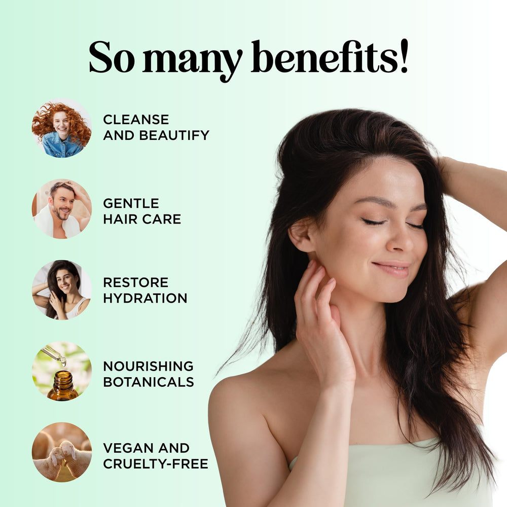 Maple Holistics tea tree oil drop symbolizes refreshing scalp cleanse