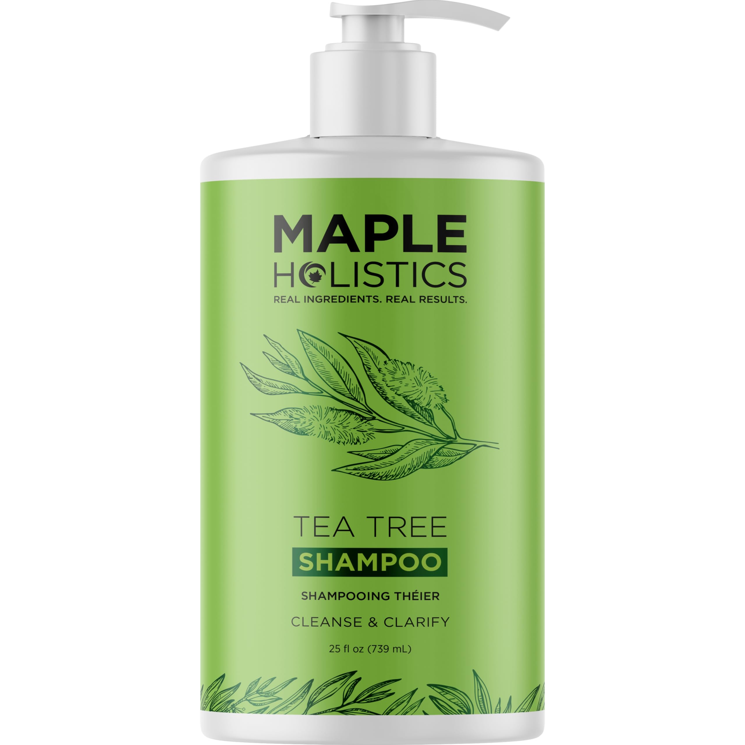 Maple Holistics Tea Tree Oil Shampoo bathroom setup showcase.