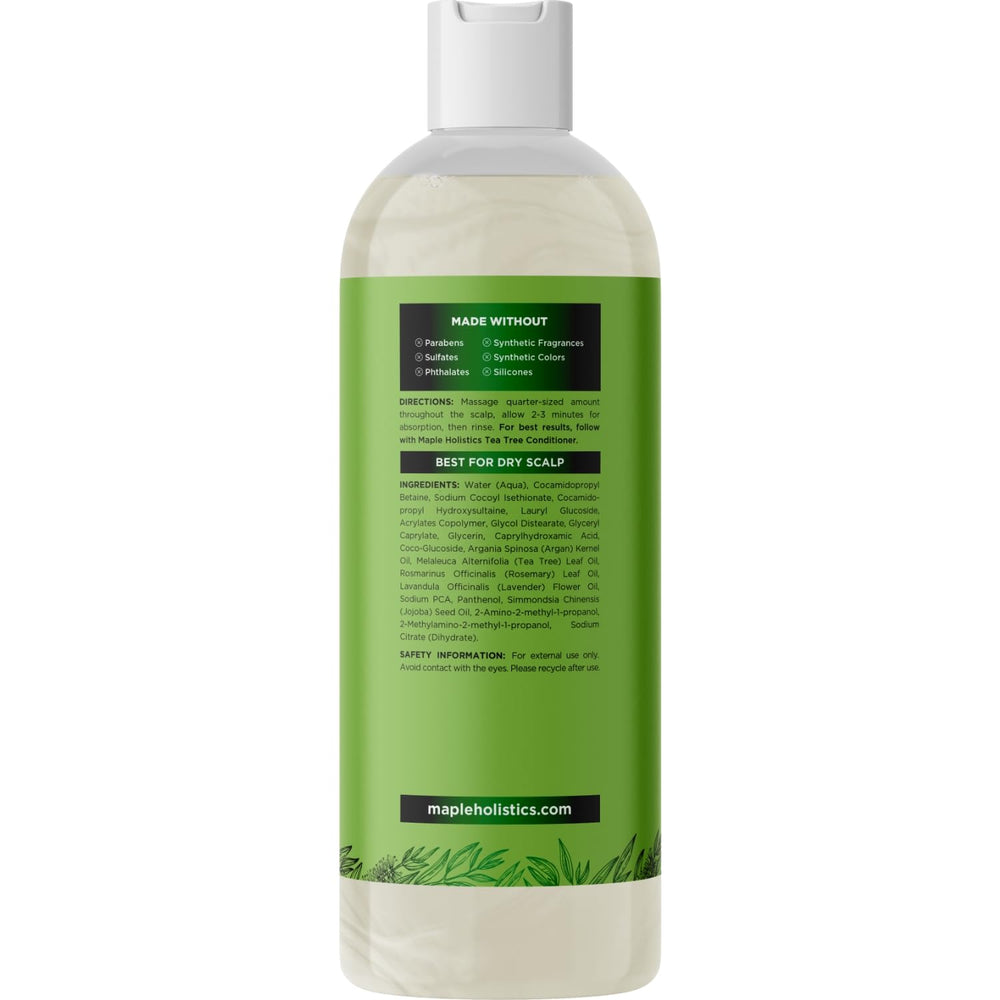 Maple Holistics Tea Tree Shampoo on shelves signals natural, toxin-free cleansing for all hair types