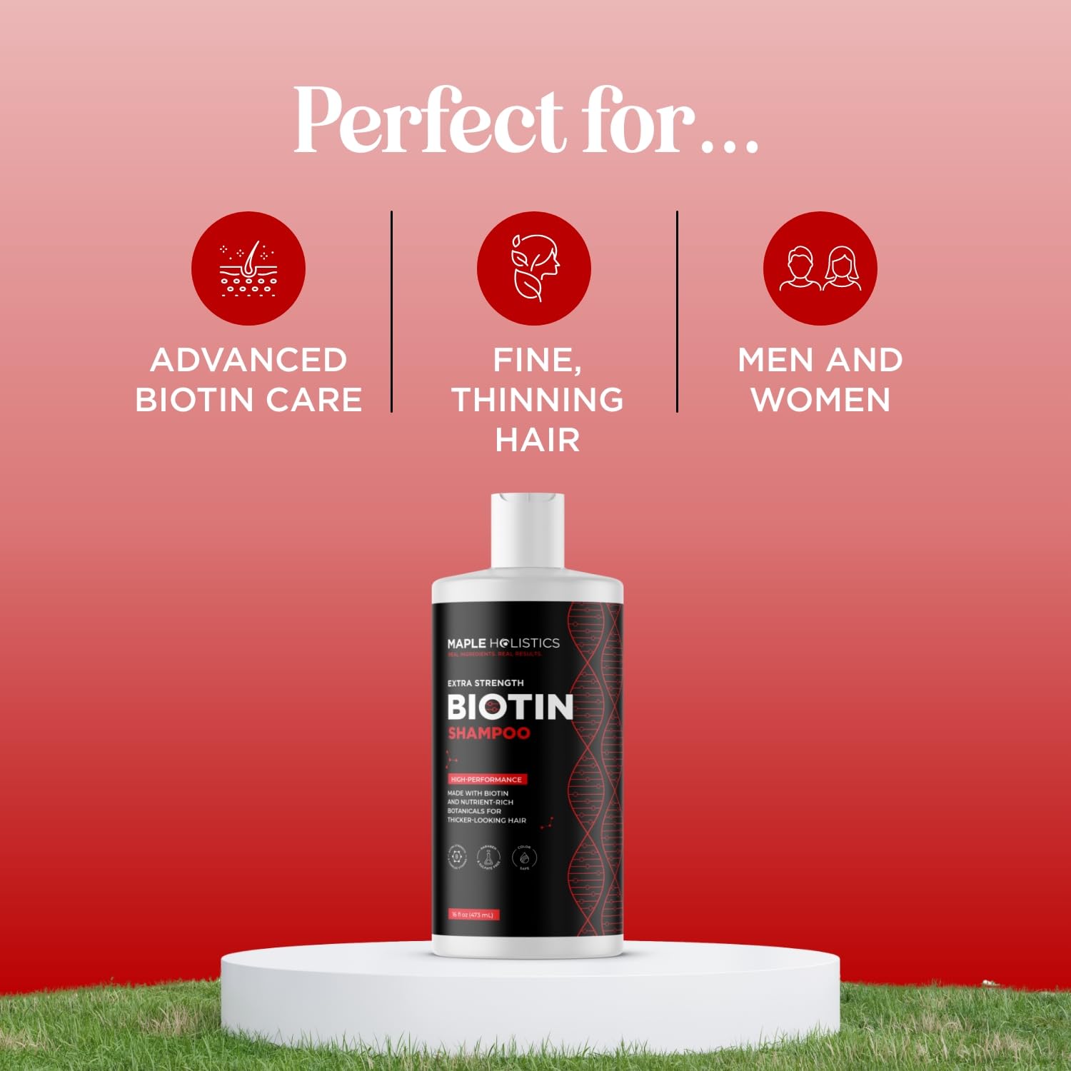 Maple Holistics Ultra Biotin Shampoo addresses dry scalp with jojoba oil
