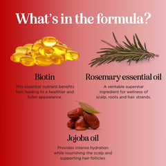 Maple Holistics Ultra Biotin Shampoo ingredients panel shows biotin and jojoba oil