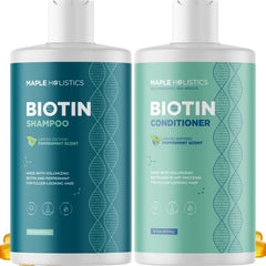 Maple Holistics volumizing shampoo bottle front emphasizes gentle cleansing for thinning hair