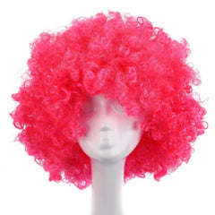 MapofBeauty 35cm fluffy clown wig pink, ideal for playful party looks.