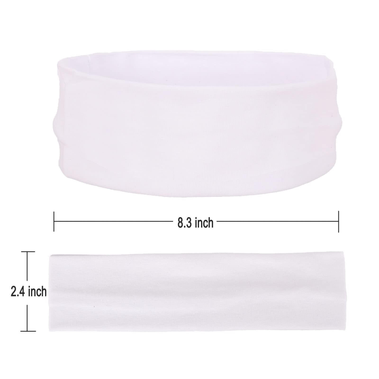 MapofBeauty 3Pack yoga headbands in white during a workout
